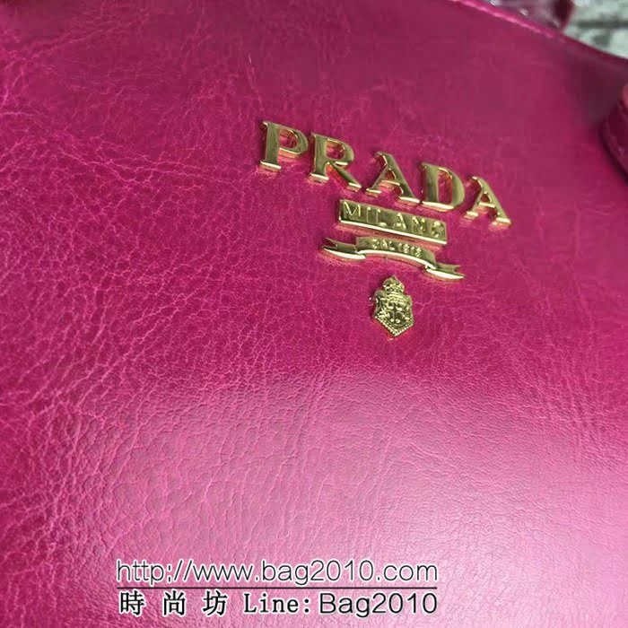 普拉達PRADA原單 0822原版雙色油臘皮PRADA 官網同步 頂級手提肩背包 PHY1117